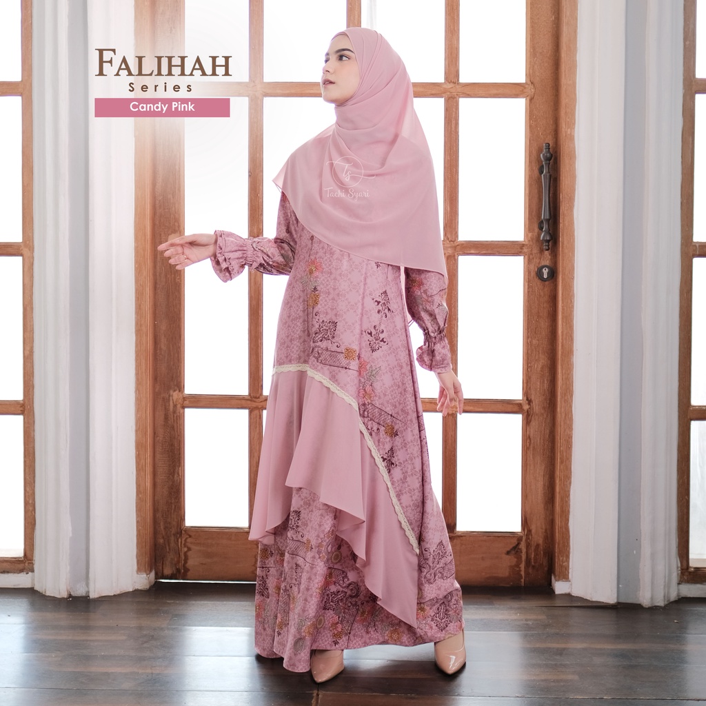 Falihah Series Gamis Set Pashmina ( Gamis &amp; Pashmina ) By Tachi Syari