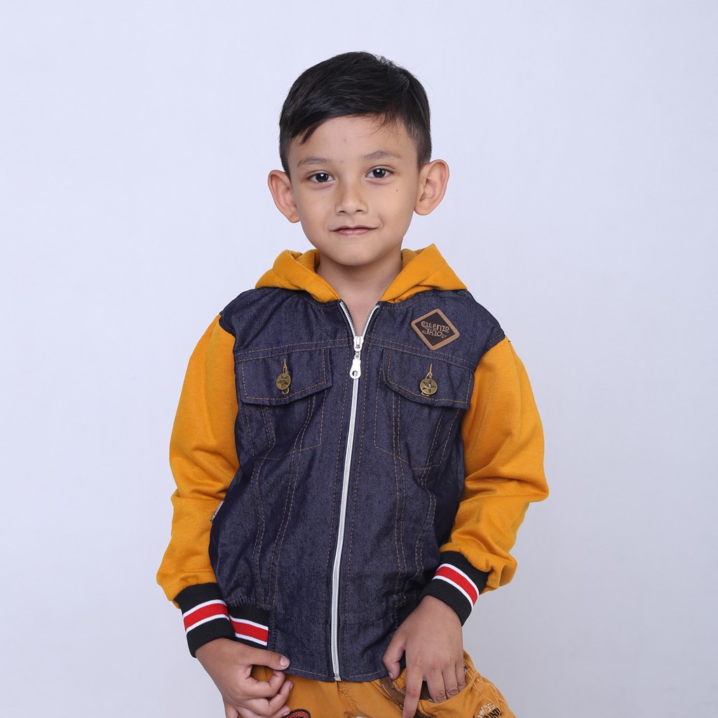 jaket levis sweater hoodie anak laki-laki denim jaket anak distro seri terbaru 4-8 CRC0XE