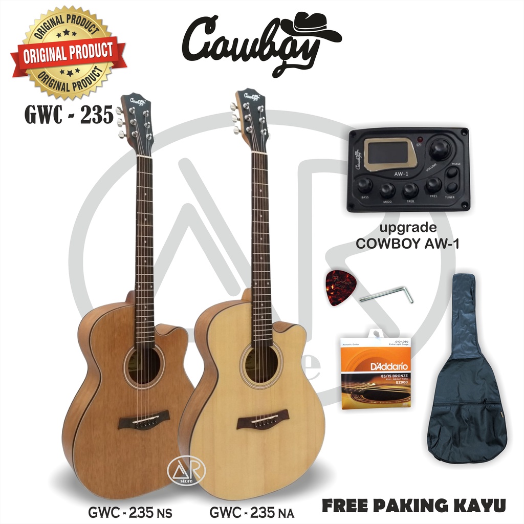 Gitar Akustik Elektrik Cowboy GWC-235 NA/NS EQ Cowboy AW-1 Original