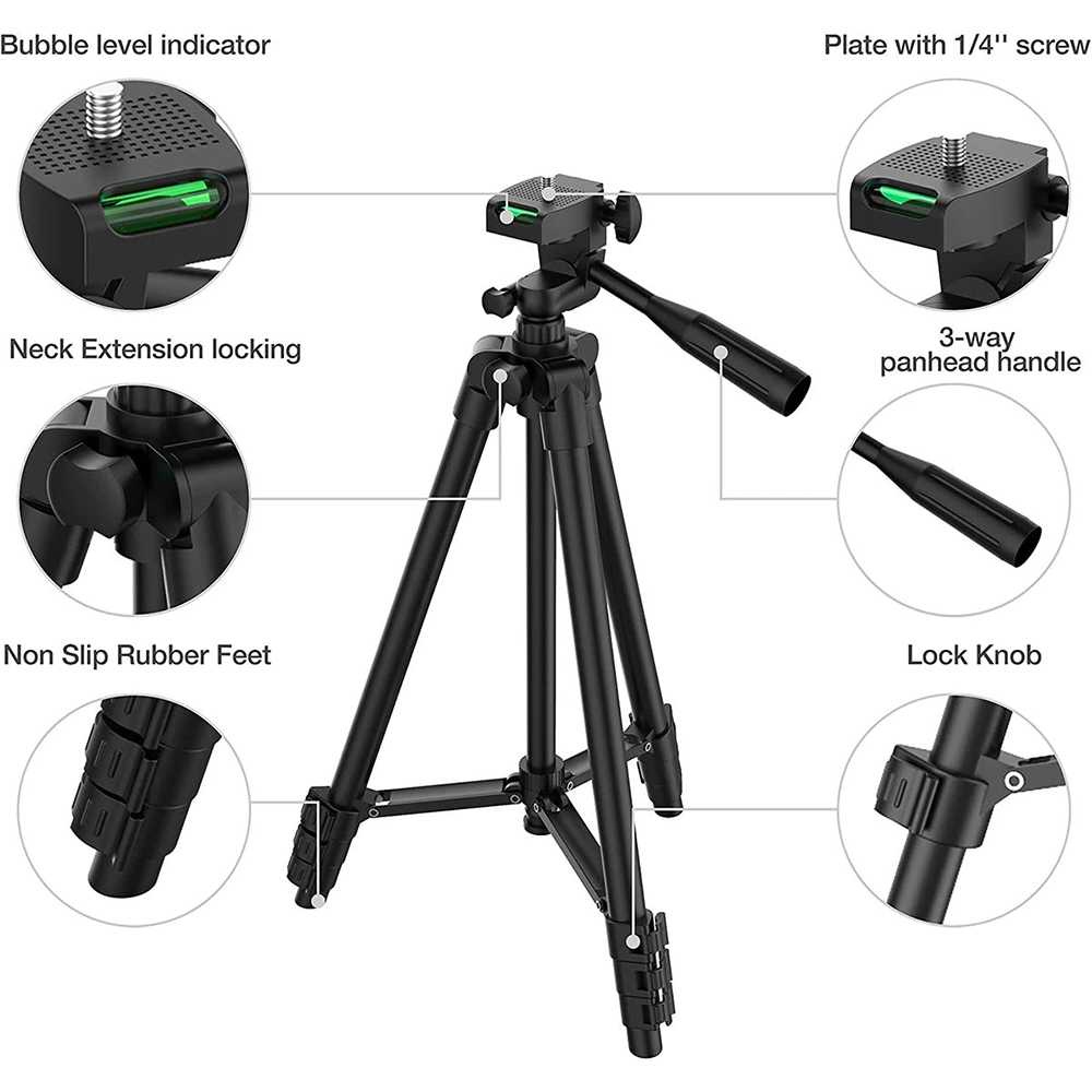 NUNUPHO Tripod Kamera Profesional with Bluetooth Shutter - 3120 ( Mughnii )