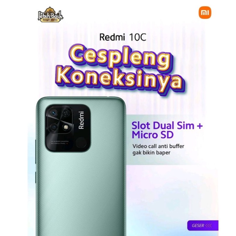 REDMI 10C 4/128 SNAPDRAGON 680 GARANSI RESMI