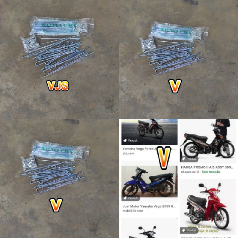 jari jari ruji blakang ring 17 VEGA NEW 154