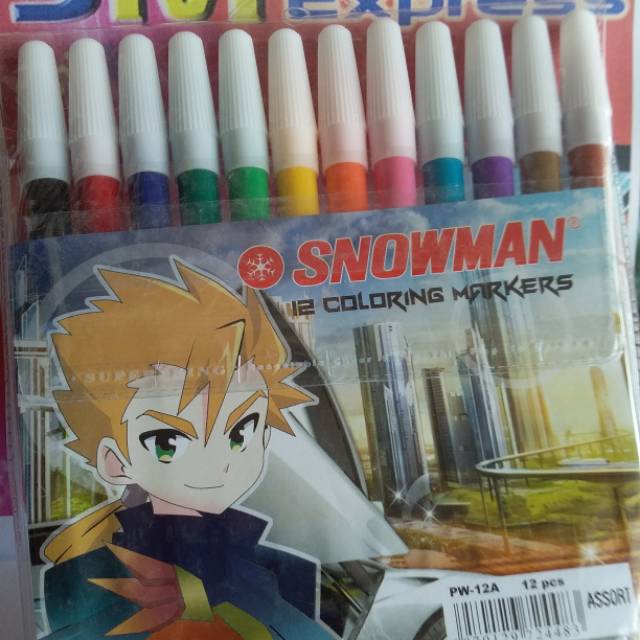 

Spidol warna warni snowman