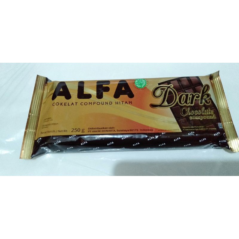 

coklat blok | coklat compound Alfa dark chocolate 250g