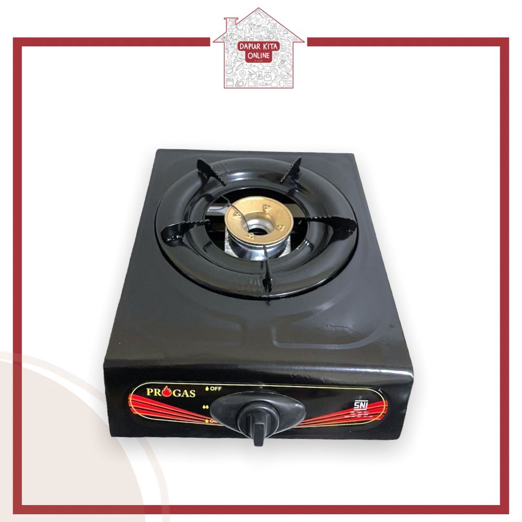 Jual Kompor Gas 1 TK 169 Teflon Progas / Kompor Gas 1 Tungku KM 201