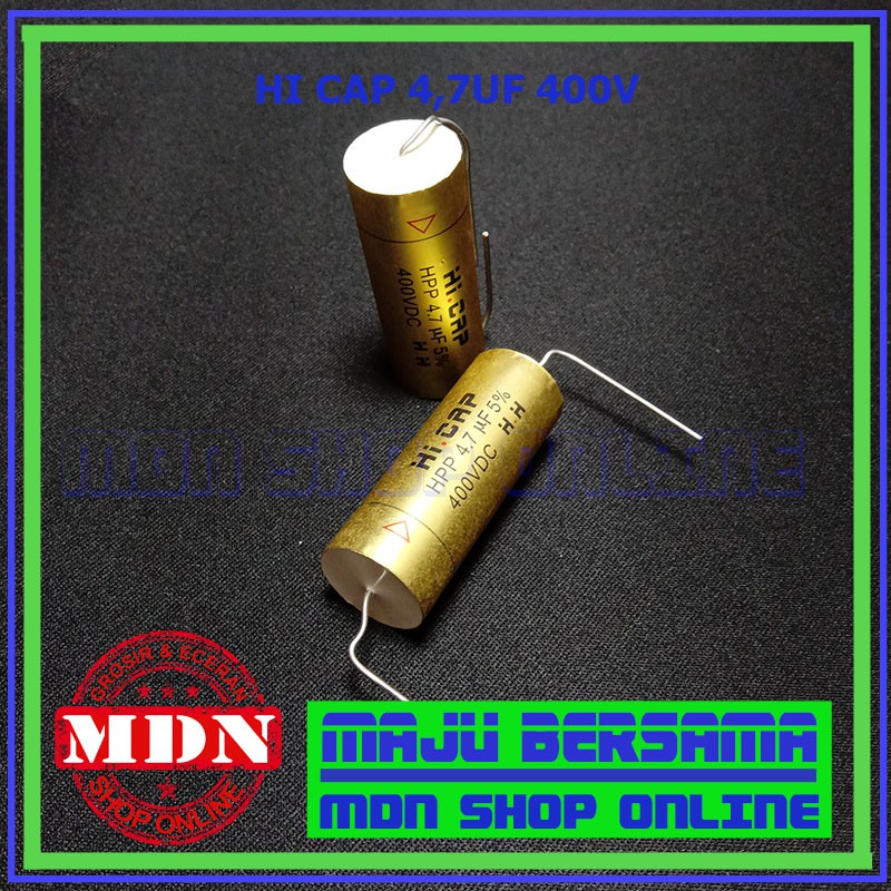 Kapasitor Hi Cap 4.7 uf 400v - Kapasitor HICAP audio kualitas bagus