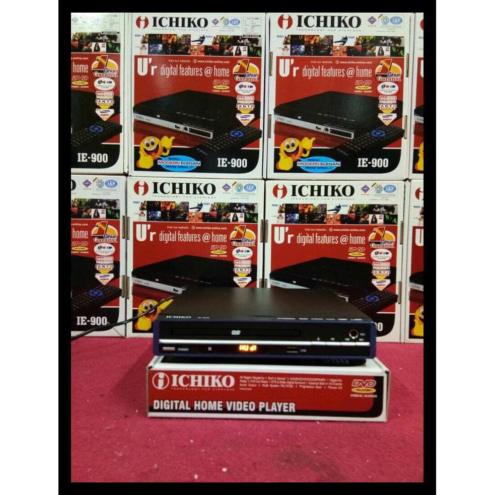 Termurah Dvd Player Ichiko/Mini/Usb/Karaoke Ie900 Promo 