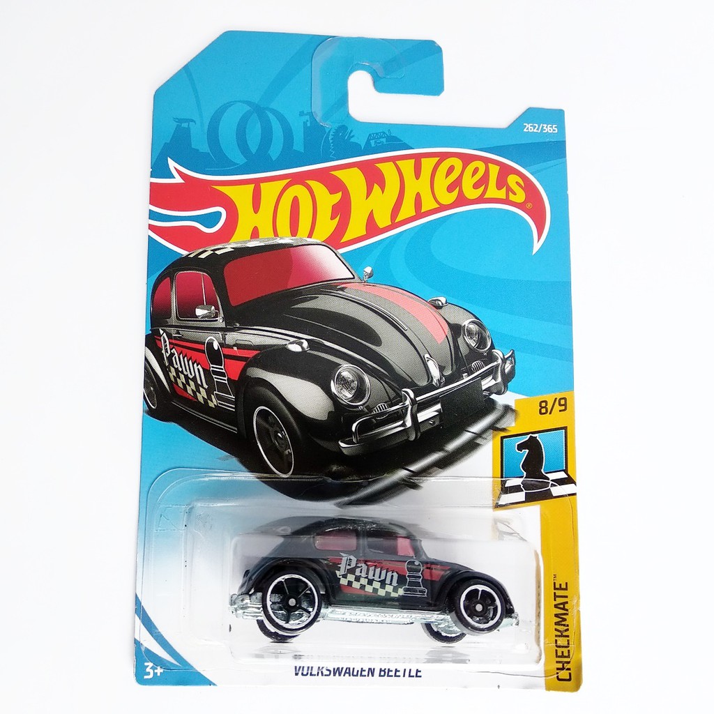 Hot Wheels Volkswagen Beetle Hitam Checkmate Mainan Mobil Hotwheels