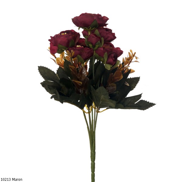 Bunga Plastik Buttercup / Ranunculus 1021-Maroon