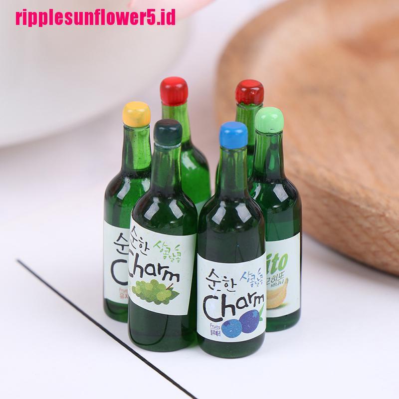 5pcs Miniatur Botol Jus Buah Skala 1: 12 Untuk Dapur Rumah Boneka