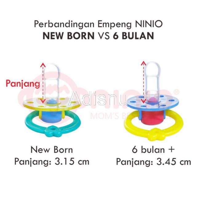 Ninio Empeng Baby Dot Bayi Silikon Pacifier Soother New Born 5014-NB