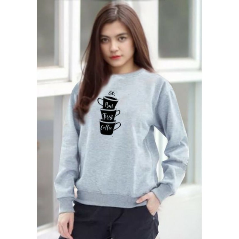 Kaos Lengan Panjang GELAS 3 / Kaos Sweatshirt / Atasan Wanita / Atasan Wanita Lengan Panjang