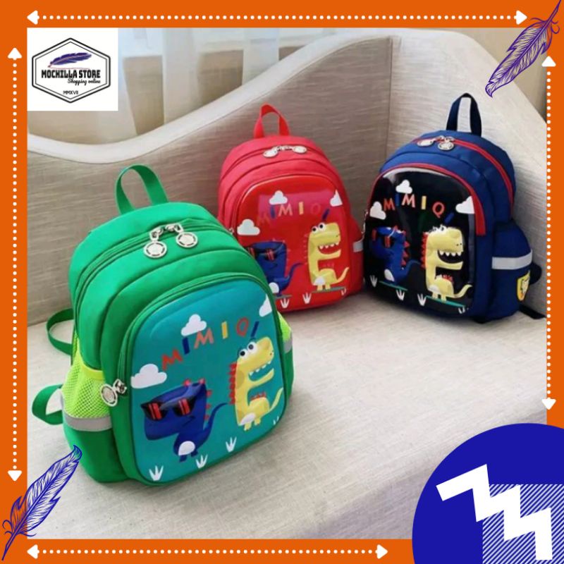 Tas Sekolah Anak TK - SD Karakter Dinosaurus Tas anak Laki-laki Perempuan Backpack Tas Ransel Anak MochilllaStore  Tas Kekinian Tas Unique Model Baru