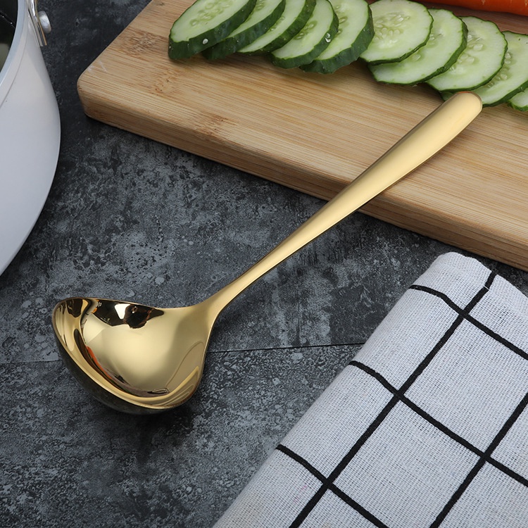 SENDOK SAYUR KUAH SOP BULAT BAHAN STAINLESS / SMALL LADLE SOUP SPOON / SENJOK SAJI MAKANAN