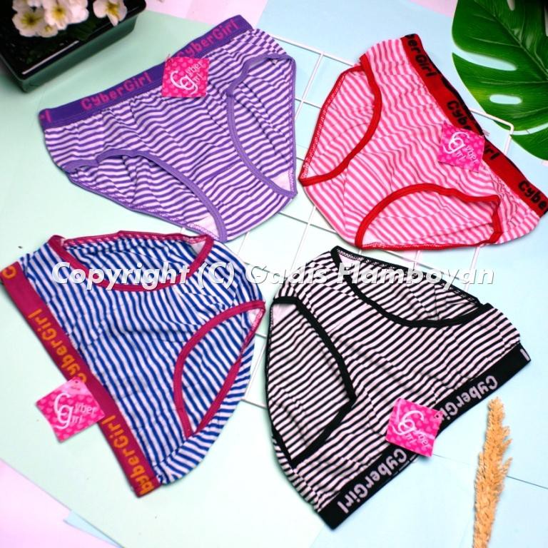 Celana Dalam CD Cawet Wanita Perempuan Cewek Katun CDW CABERNET Salur CG Size M