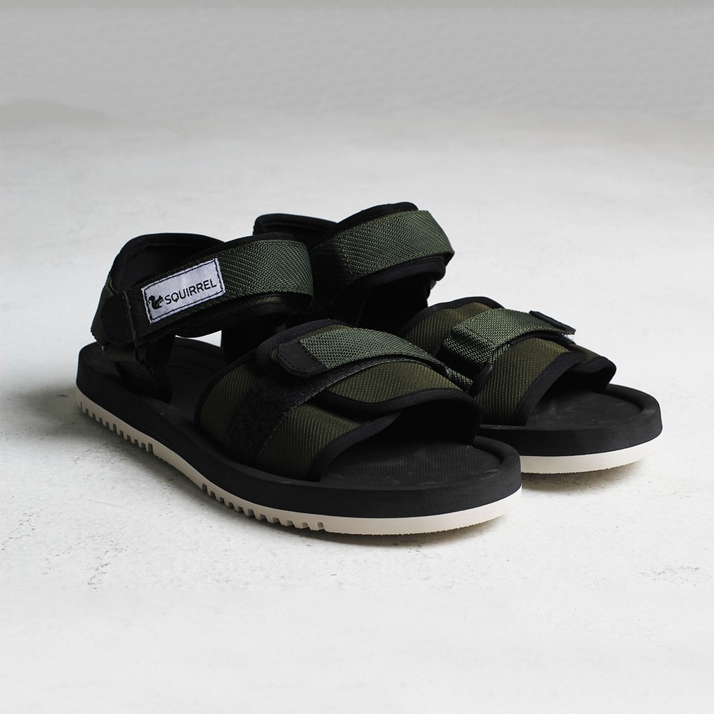 DEKU GREEN |FORIND x Squirrel| Sendal Gunung Original Kulit Santai Kasual Pria Sandal Footwear New