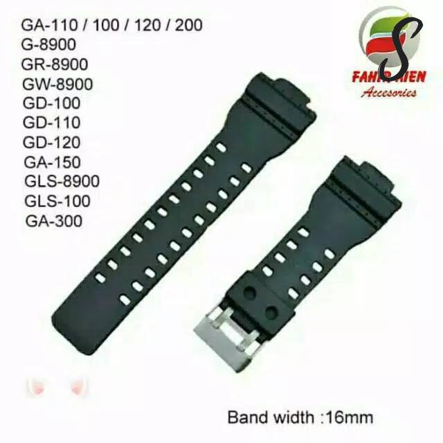 TALI JAM CASIO G-SHOCK G8900 GL8900 GLS8900 G-8900 GL-8900 GLS-8900 RUBBER STRAP CASIO G-SHOCK