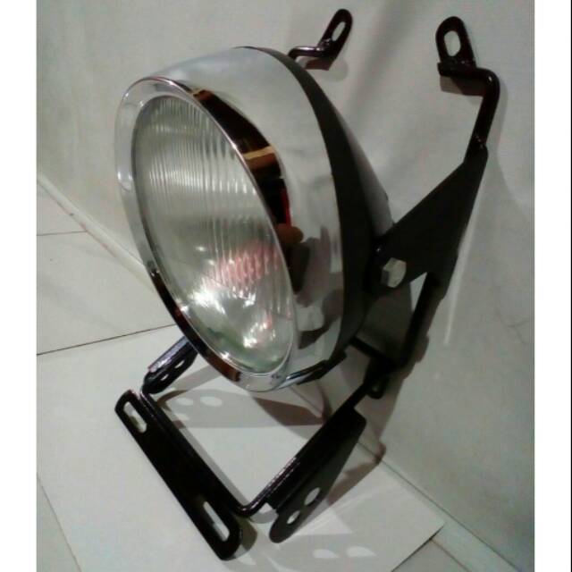 Sepaket breket lampu pesek new megapro plus lampu tiger rebo 7inc