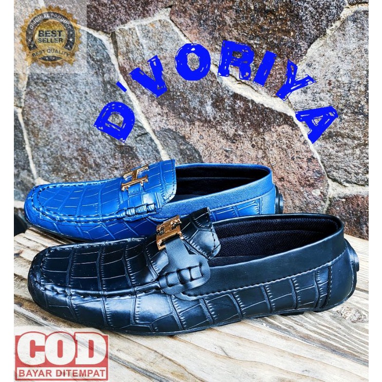 Sepatu Loafers Casual Pria Pantofel Anti Slip Kantor Sepatu Cowok Kualitas