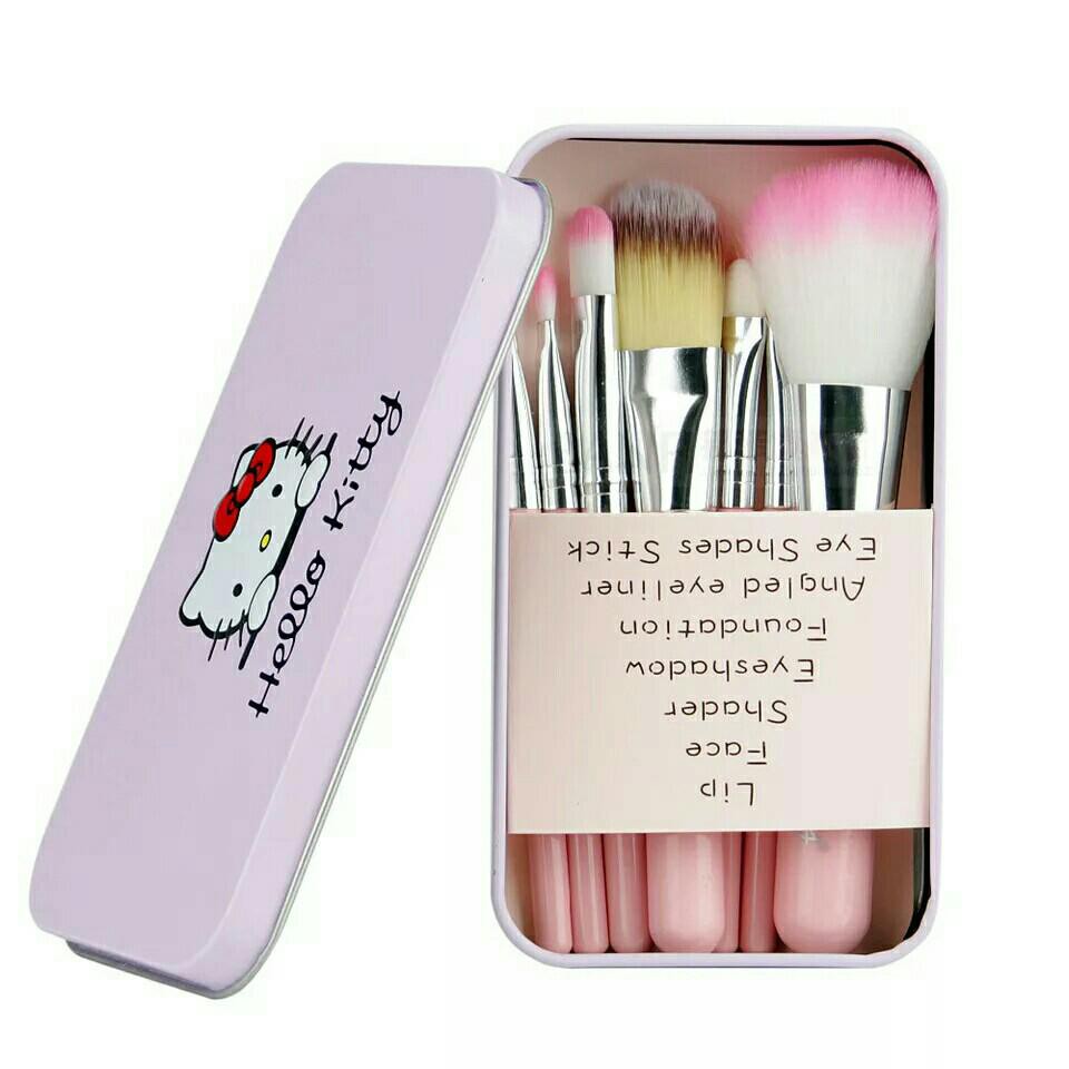 [ORI] JEPANG HELLO KITTY BRUSH MAKE UP 7pc | HELO KITY KITI KITTI | KUAS MAKEUP KOSMETIK BERKUALITAS