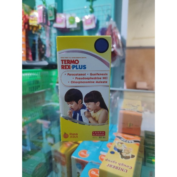 Termorex plus Obat Flue &amp; Batuk berdahak 60ml - 30 ml gejala flu bersin hidung terumbat demam sakit kepala anak