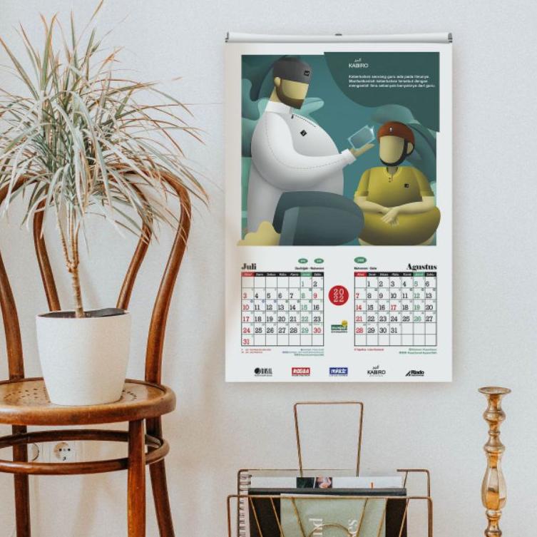 

P-OIT> 《✉> Kalender Dinding Islami by Rosal 2022 Masehi/1443 Hijriah kalendar jadwal puasa ayamul bidh hijriyah