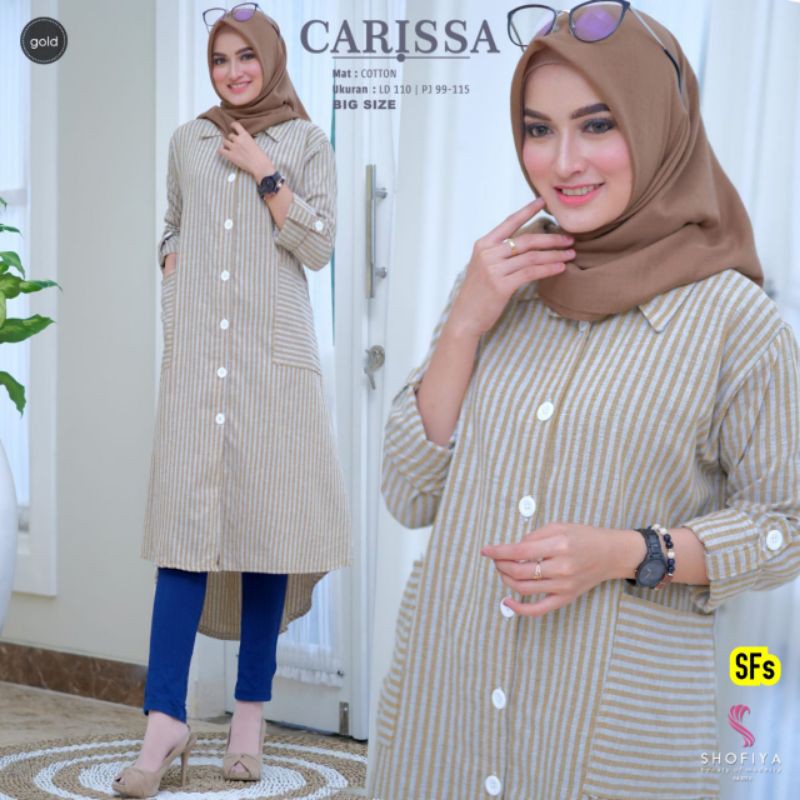 CLARISSA LONG TUNIK ATASAN WANITA ORIGINAL BY SHOFIYA