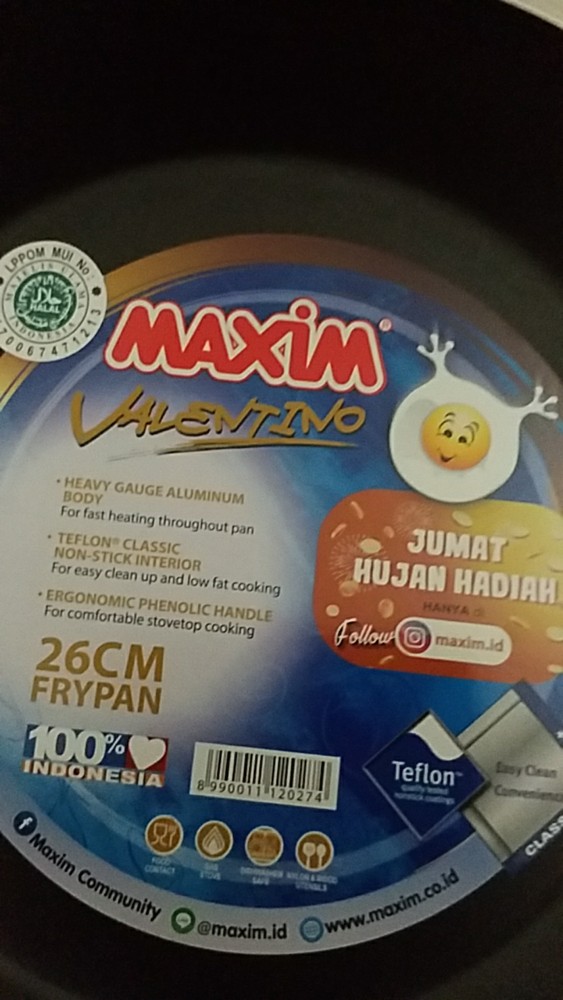 Wajan Penggorengan Serbaguna Maxim Valentino Gagang 18-26