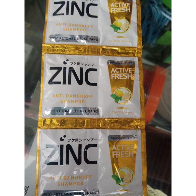 Zinc shampoo sachet renceng
