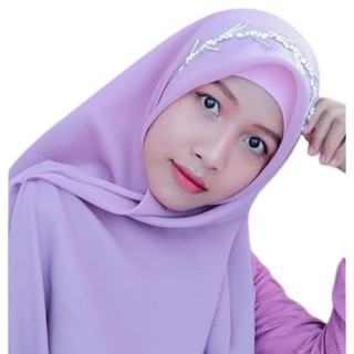 KERUDUNG SEGI EMPAT BELLA SQUARE PAYET/ JILBAB PAYET BELLA SQUARE BAHAN POLLYCOTTON/ HIJAB PAYET-LILAC