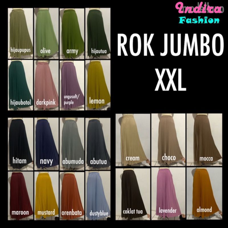 Rok plisket Mayung Jumbo XXL Hyget Super