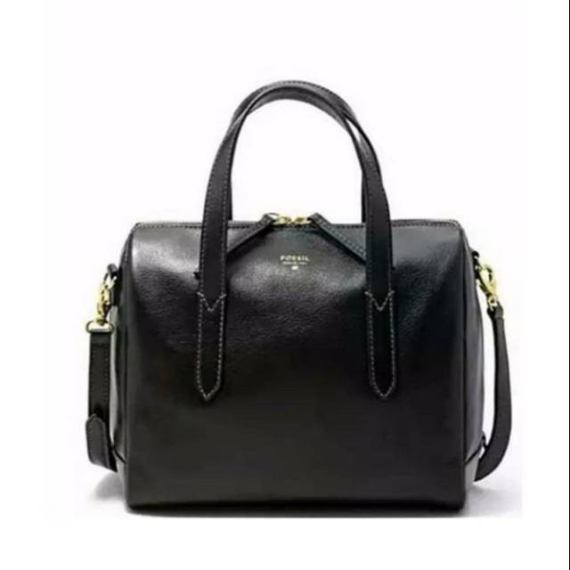 Tas Fossil Ori. Sydney Satchel. Black.