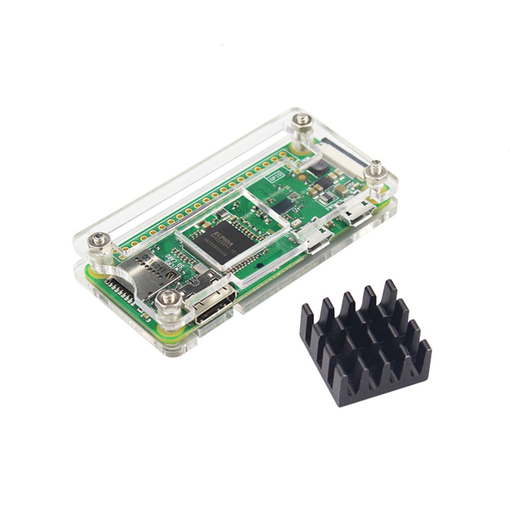 Kotak Akrilik Pelindung Dengan Heat Sink Untuk Raspberry Pi Zero 1.3 / 2 / W / Wh