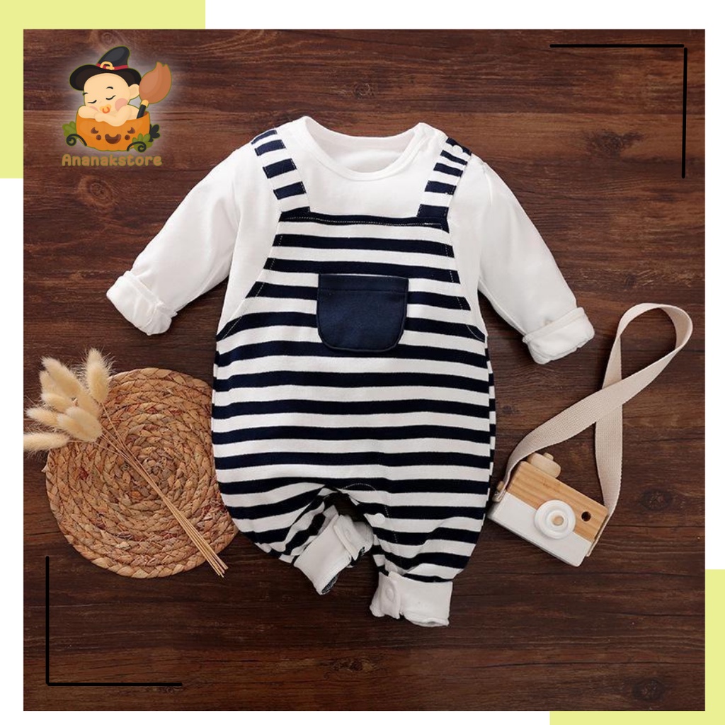 Jumper bayi 0-18 bulan Motif Garis / Jumper bayi lengan panjang lucu