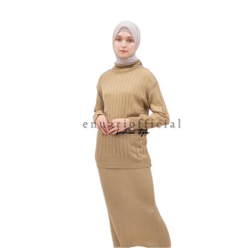 ENUARI Kardigan Jovanka Rajut Oversize / Cardigan Outerwear Turtleneck Knitwear