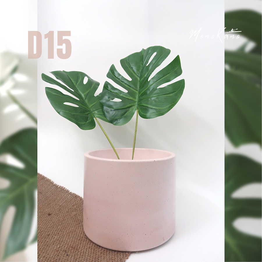 Pot Tanaman Besar D15 Waterproof Misty Rose /Pot Concrete/Pot Besar Beton/Pink/Pot Semen Anti Air/Ae