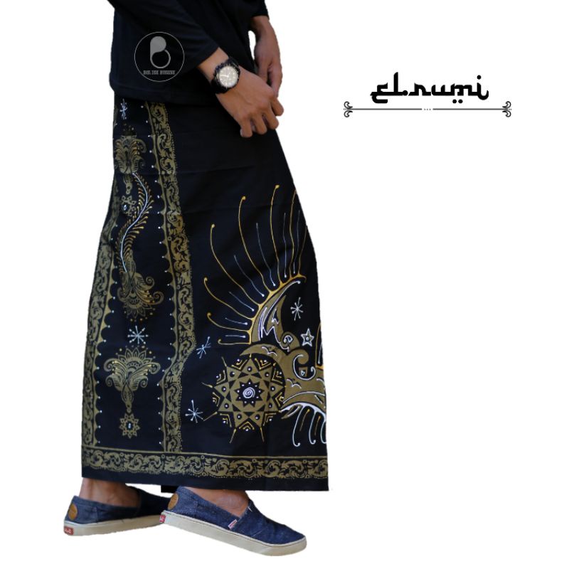 Sarung Batik Lukis Elrumi Terbaru Motif Roda Emas Keren Berkualitas Dan Nyaman