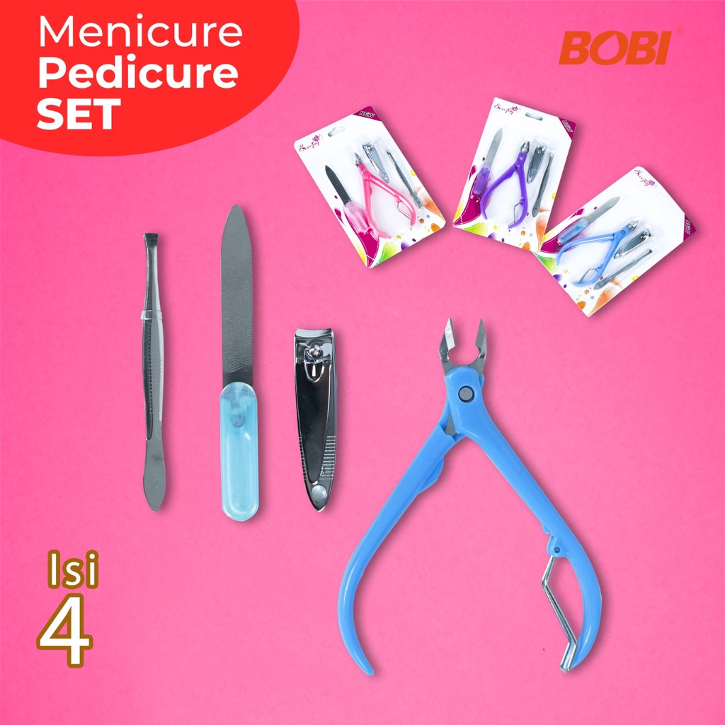 Set Manicure Pedicure multifungsi  / Mini Stainless Stell Alat Gunting Kuku Portable Tools Set / Peralatan Menicure Pedicure Set - WARNA RANDOM