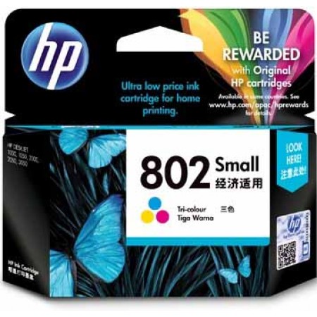 HP 802 Tri-color Ink Cartridge(CH562ZZ)802 Black Ink Cartridge(CH563ZZ)