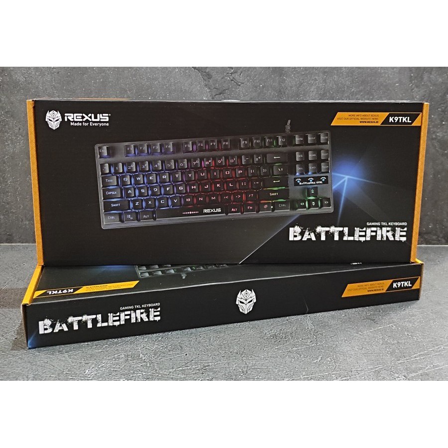 Keyboard Gaming Rexus Battlefire K9TKL Backlight / K9 TKL Fortress - Silver