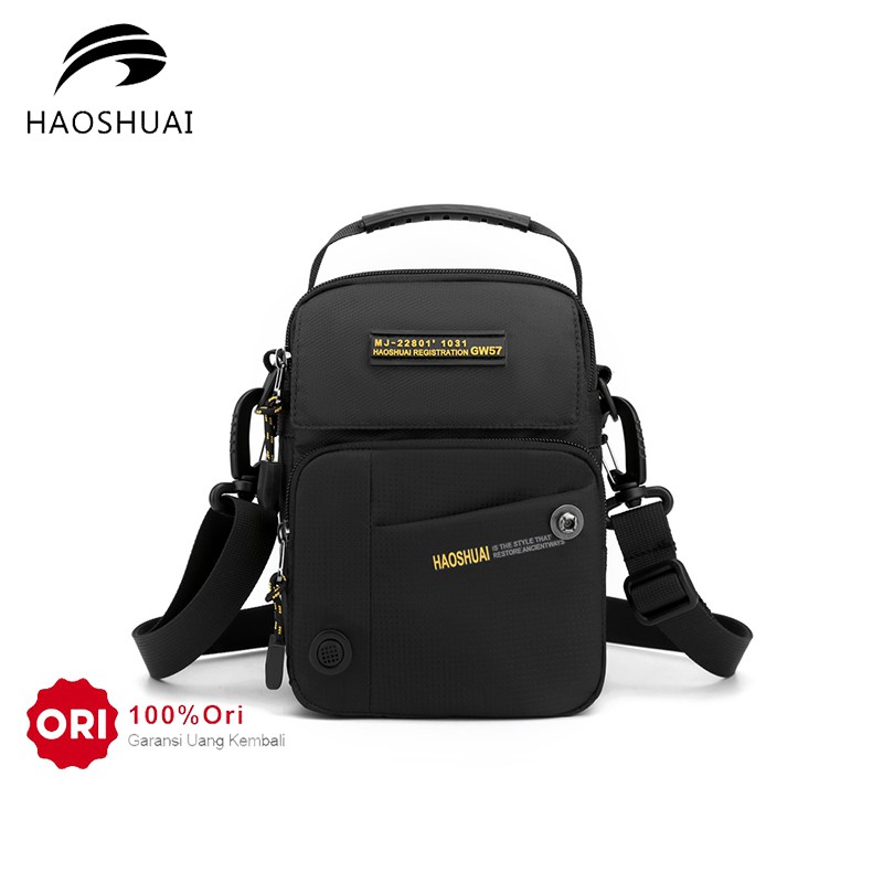 HAOSHUAI 6809 Tas Selempang Pria Tas Pinggang Waistbag Bahan Premium Waterproof WATCHKITE WKOS