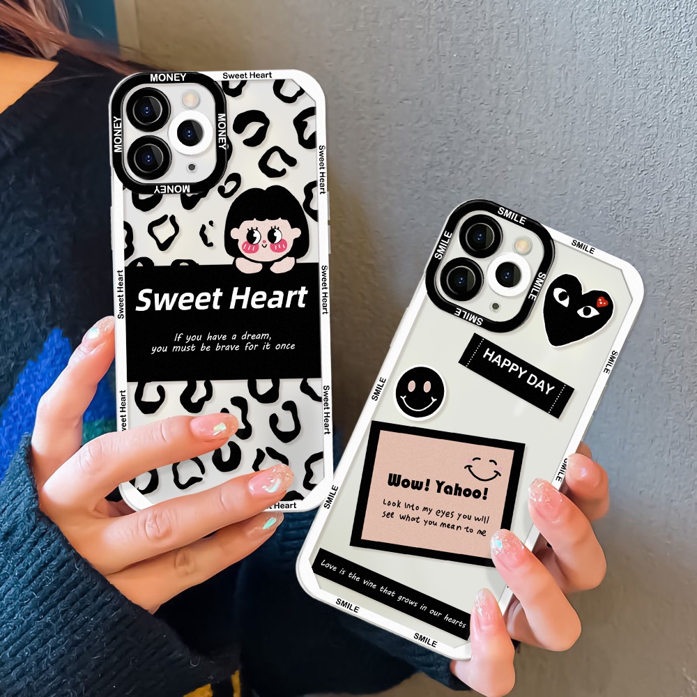 Soft Case TPU Transparan Motif Kartun Angel Eye Untuk iPhone 11 12 13 Pro Max X XR XS Max 13 12 Mini 7 8 Plus SE 2020 SE 2022