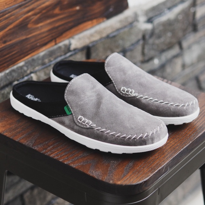 sepatu pria slop murah Kickers STICHING keren slip on casual selop terbaru