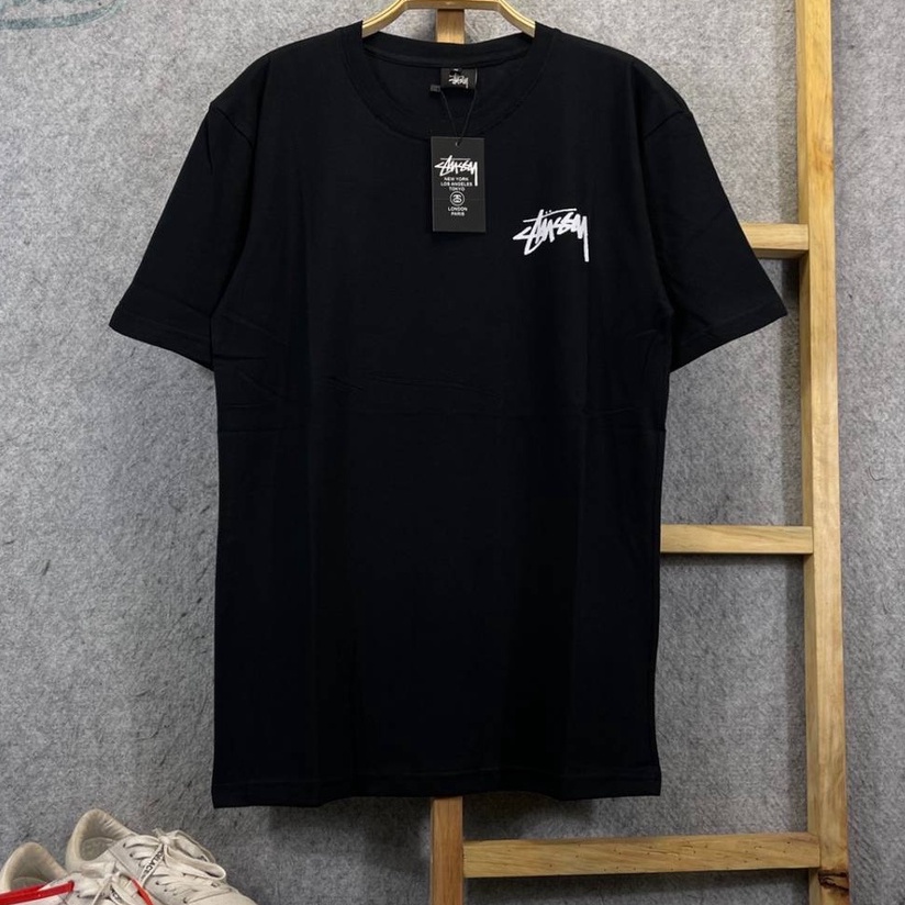 KAOS TSHIRT STUSSY OCULAR HITAM LENGAN PENDEK MIRROR FULLTAG