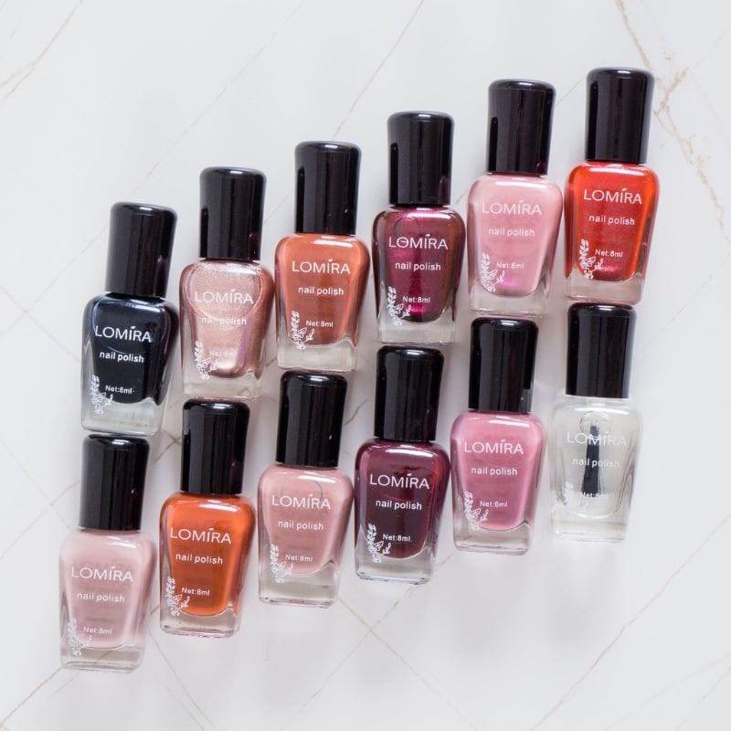 LOMIRA Nail Polish 8ml (Mixed 12 Warna)