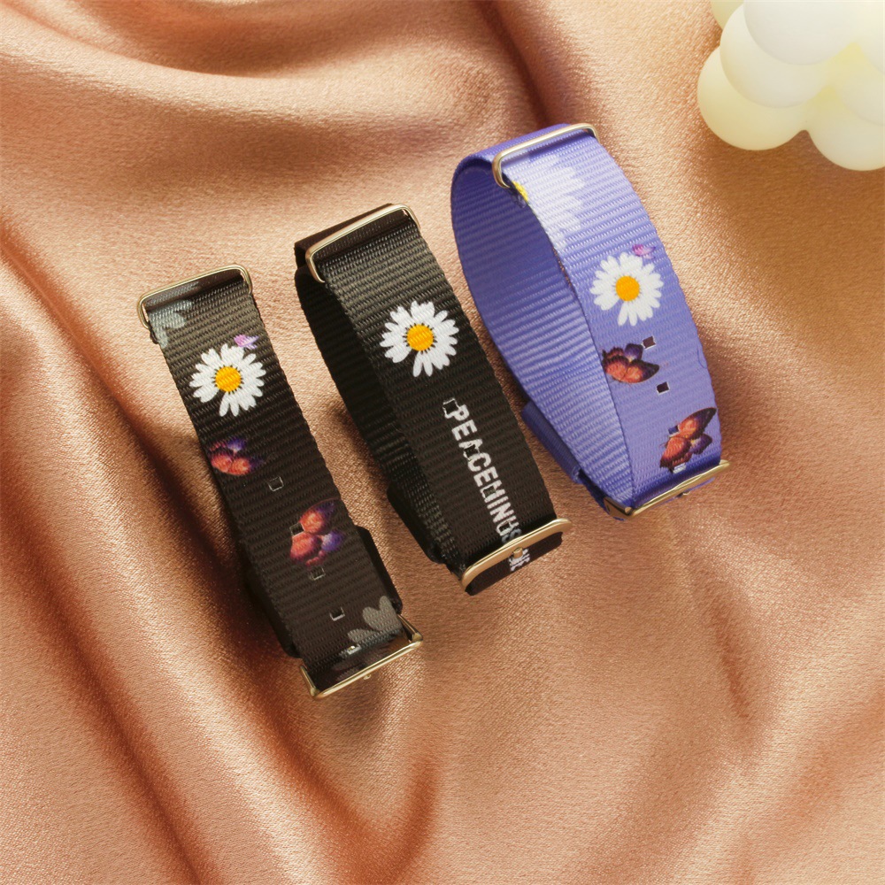 Fashion Gelang Kanvas Daisy Kecil GD Sama Gelang Kupu-kupu Perhiasan Bestie / Couple Yang Simpel Dan Serbaguna