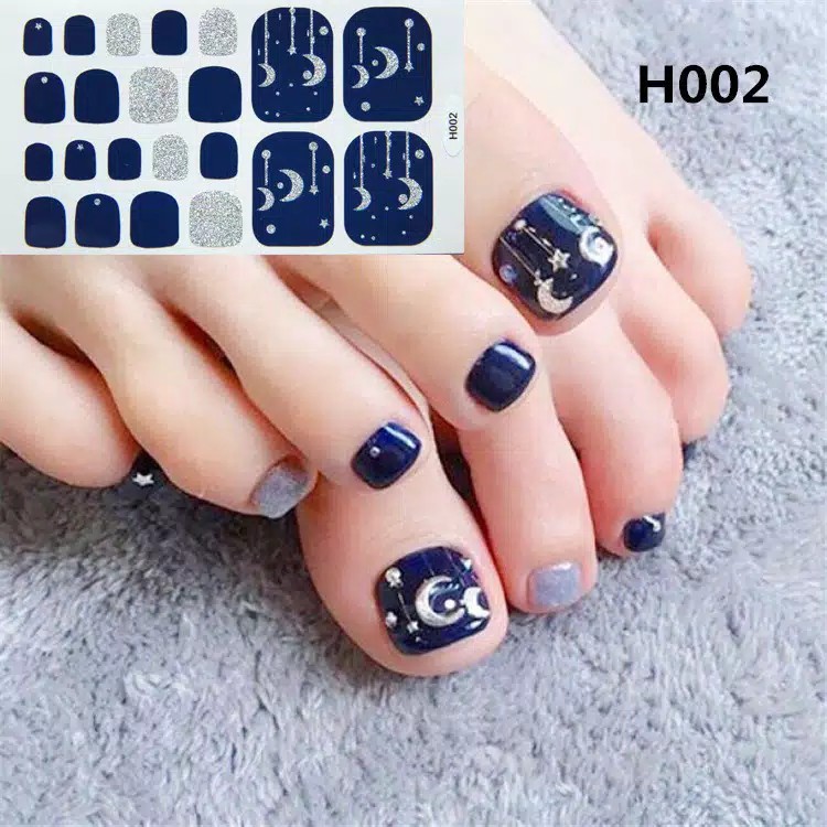 Stiker Kuku Kaki | Toe Nail Sticker | Foot Nail Sticker 22PCS High End Motif 3D