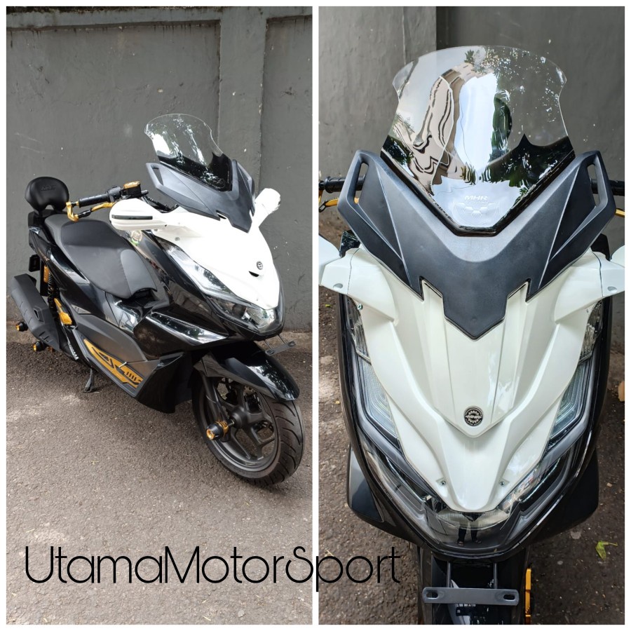 Tameng Kedok Windshield All NEW PCX-160 new Model FORZA spion With LED SEIN windshield MHR RACING