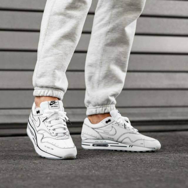 

NIKE AIRMAX 1 SKETCH TO SHELF "BLANK WHITE