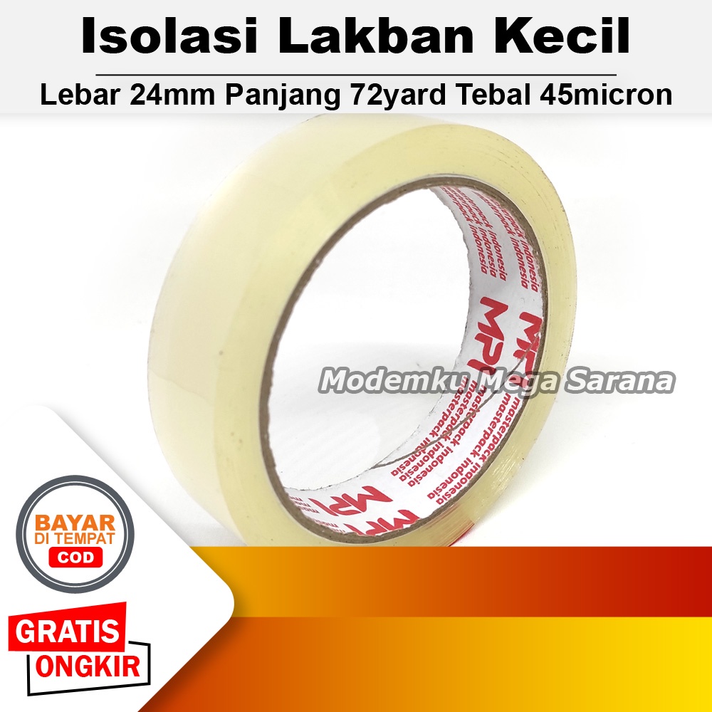 MPI Isolasi Lakban Kecil 24mm 72yard 45micron Murah Jogja